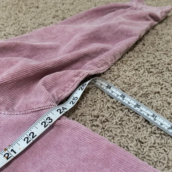 Vintage 90s Pink Corduroy Shacket Distressed Soft Grunge Oversized XL - Picture 10 of 16
